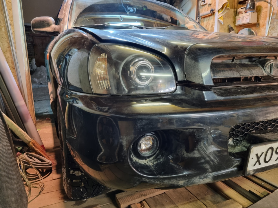 Установка Hella black в санта фе — Hyundai Santa Fe (1G), 2,7 л, 2010 ...