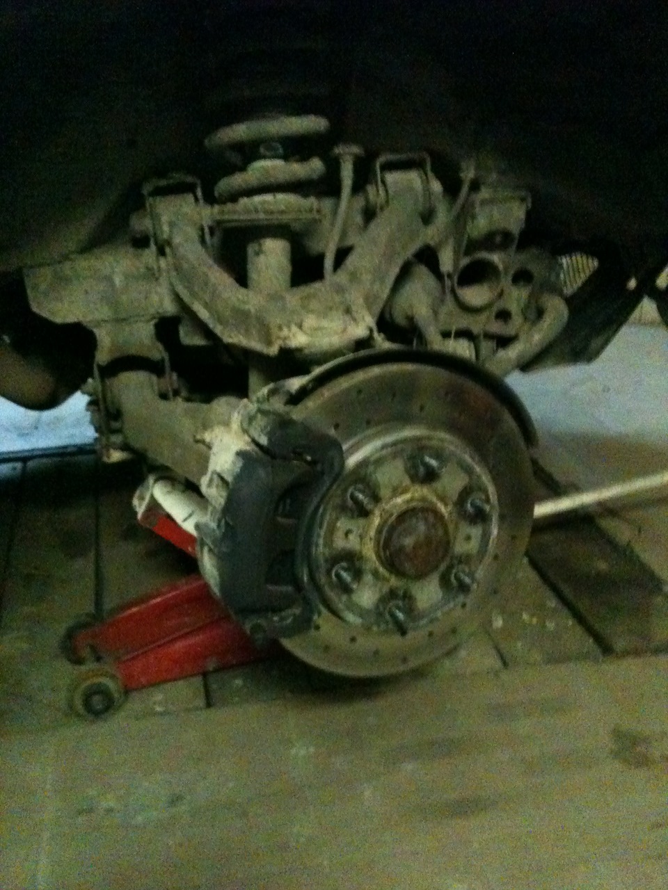 замена колодок тормозных — Mitsubishi Montero III (V60), 3,5 л, 2002 ...