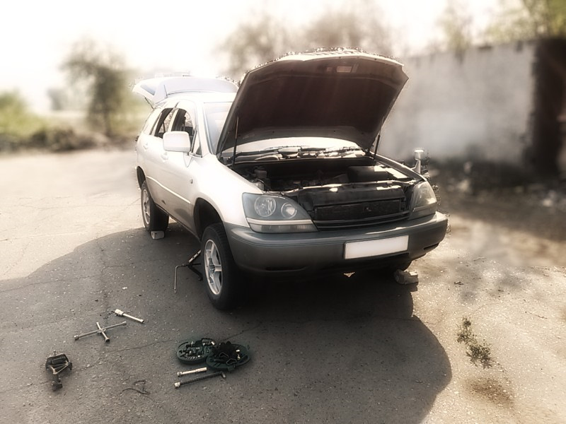 Подтяжка ремня ГРМ — Toyota Harrier (1G), 2,2 л, 1998 года | своими ...