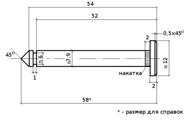 Палец чертеж с размерами