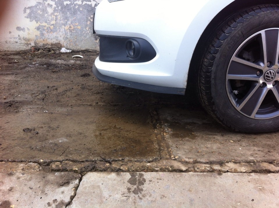 Губа на передний бампер — Volkswagen Polo Sedan, 1,6 л, 2014 года ...