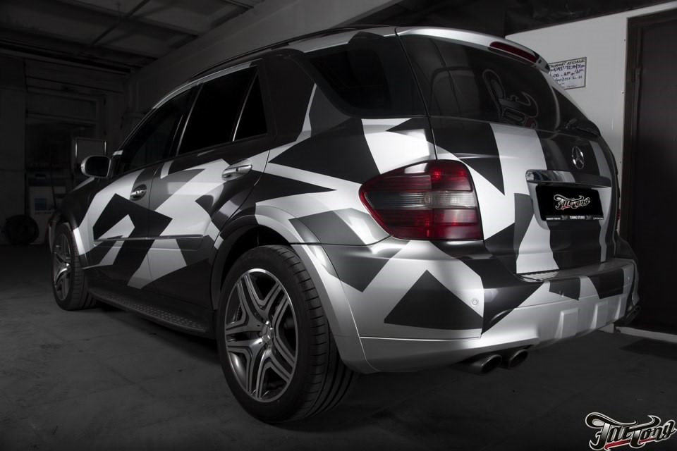 Геометрический камуфляж — Mercedes-Benz M-Class (W164), 5 л, 2005 года ...