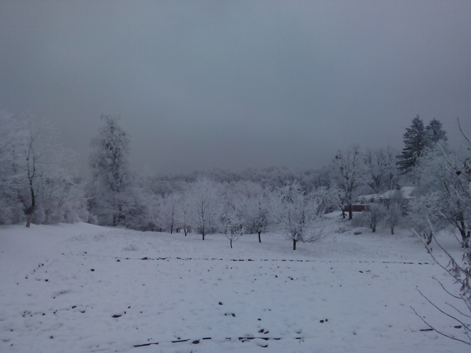 Зима пришла и все укутала белым одеялом. — Nissan Patrol (W160), 2,8 л ...