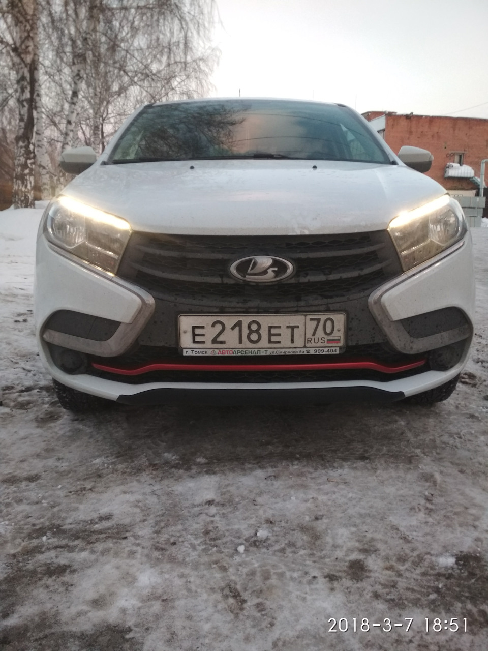 Птичка и "защита" переднего бампера. — Lada XRAY, 1,8 л, 2017 года ...