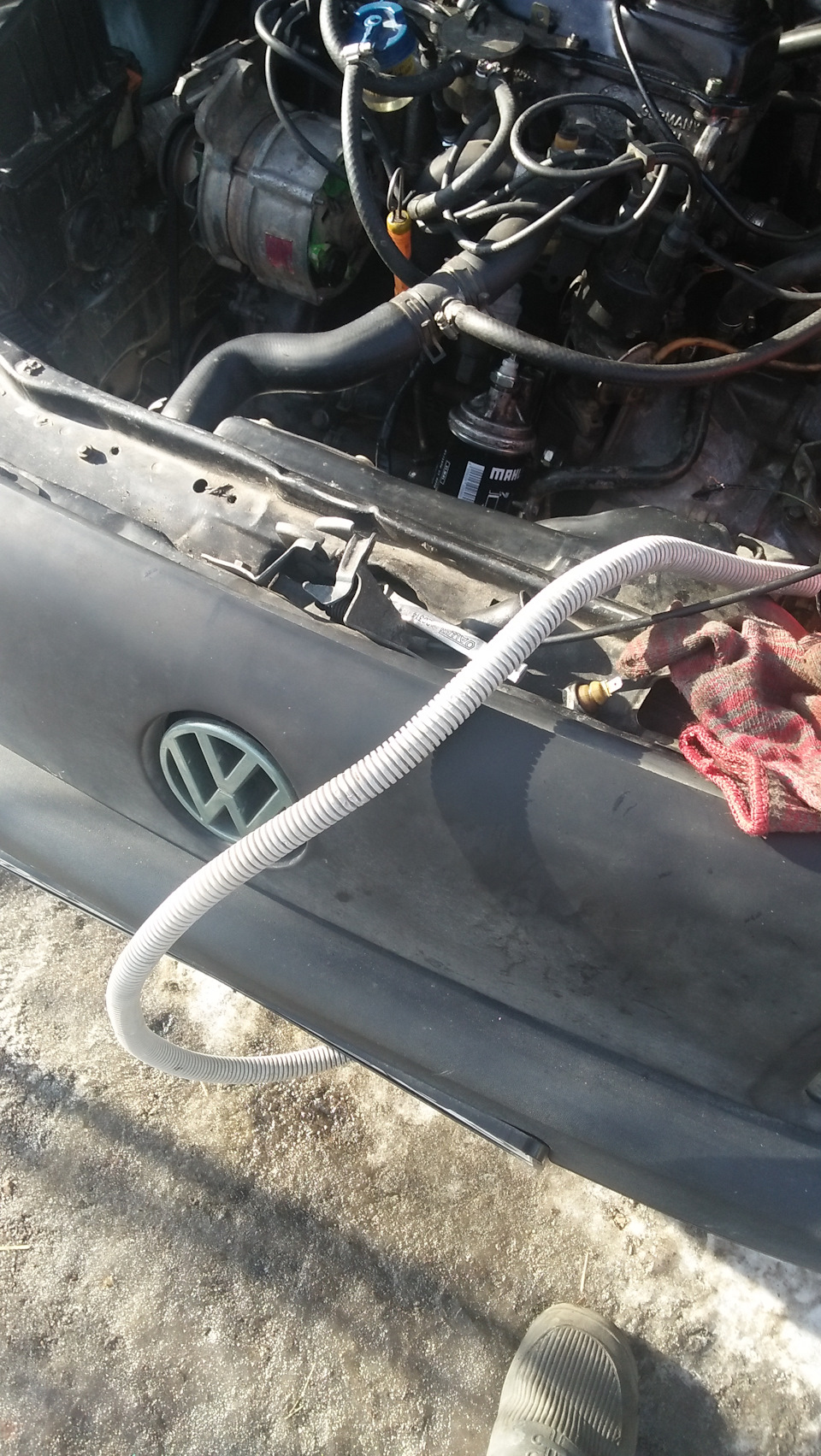 Привожу в порядок проводку подкапотом — Volkswagen Passat B3, 1,8 л ...