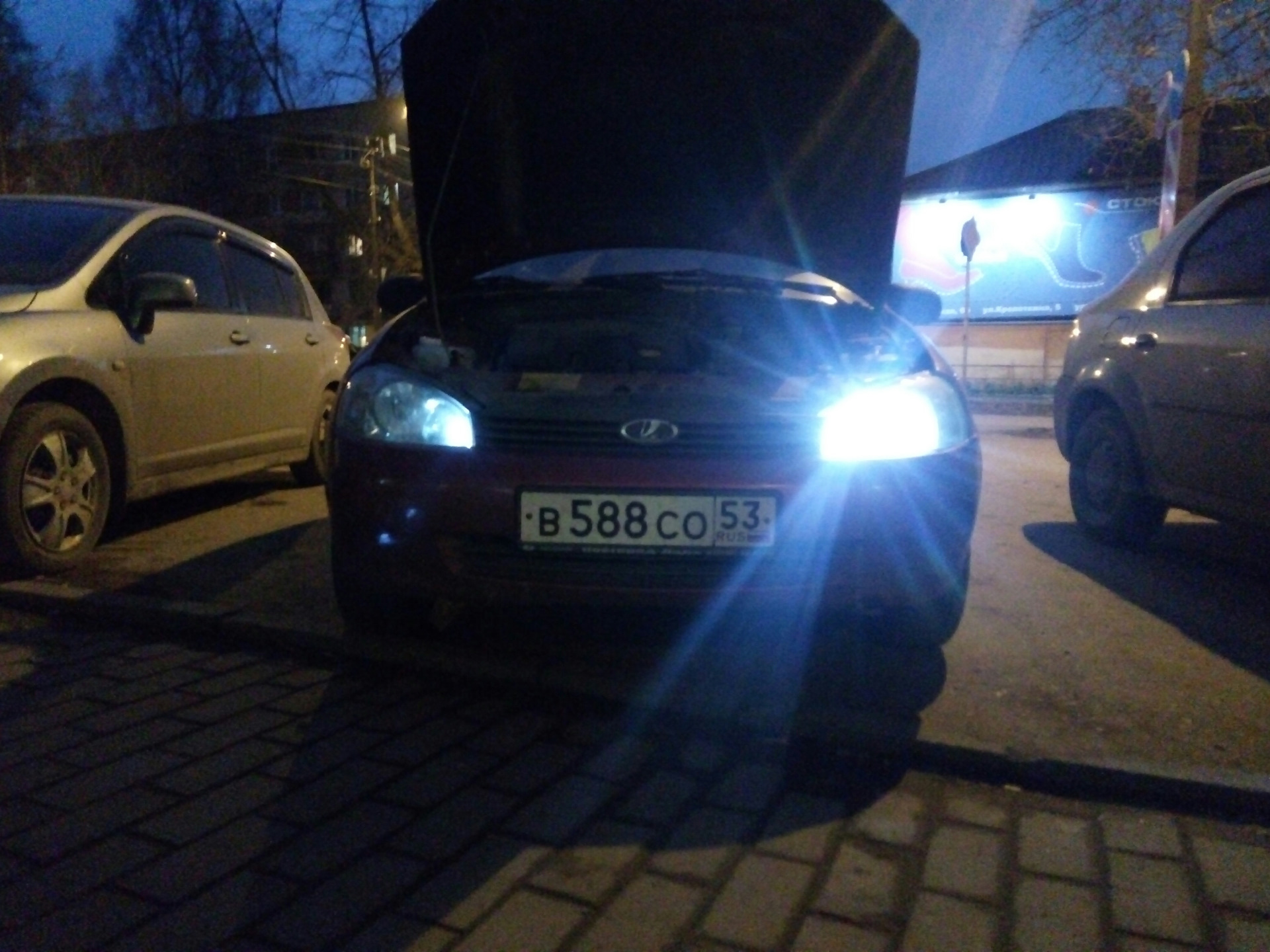 Светодиоды в габариты — Lada Калина седан, 1,6 л, 2007 года ...