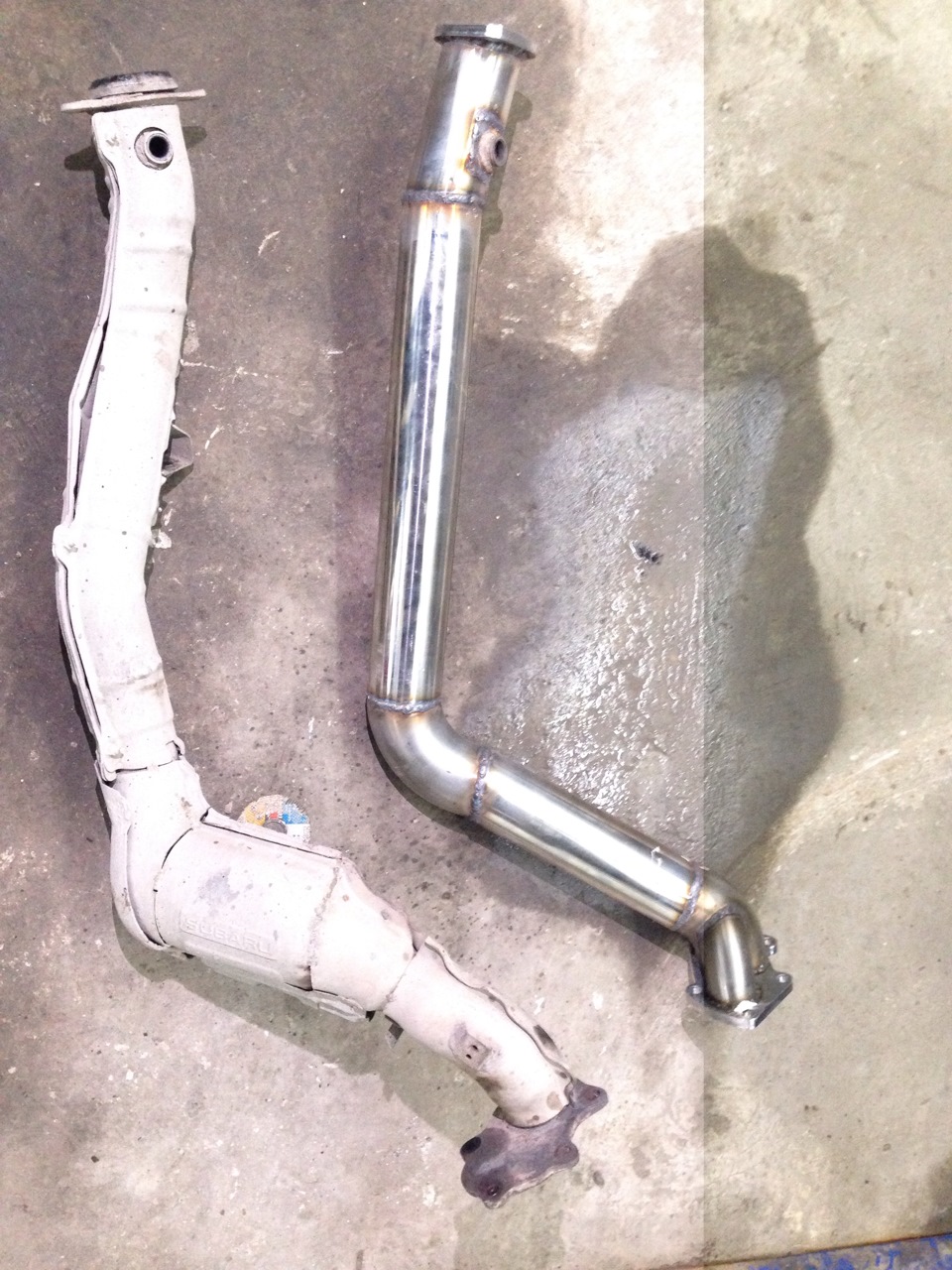 Сварка выхлопа от турбины до банки 76 мм — Subaru Impreza WRX (GD/GG ...