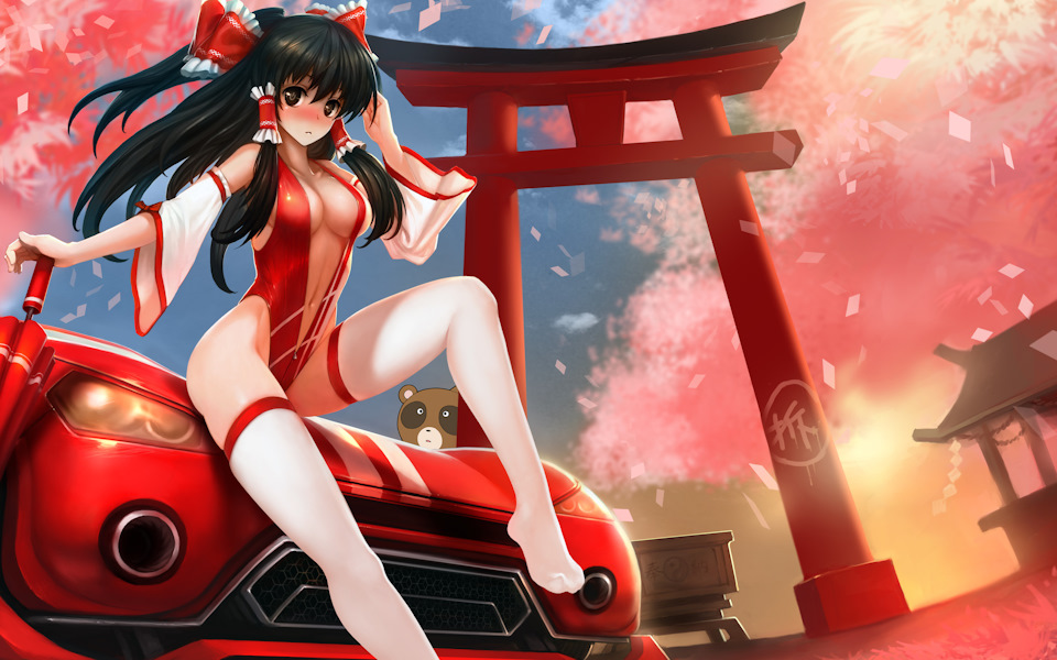 Hot anime girl background