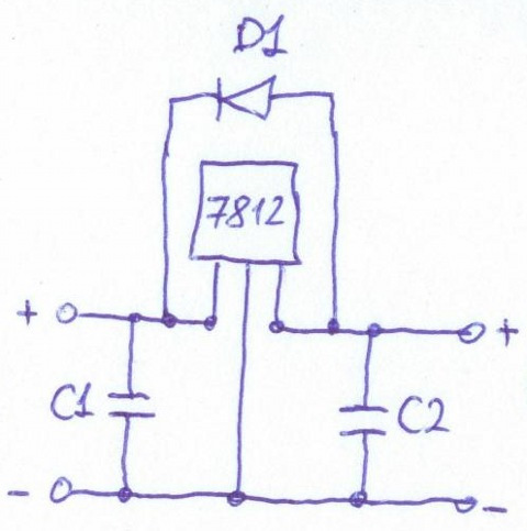 L7812cv стабилизатор напряжения схема подключения