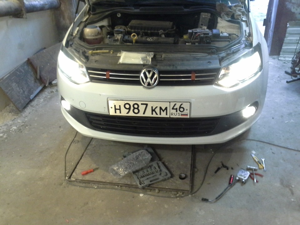 туманки нв4 — Volkswagen Polo Sedan, 1,6 л, 2014 года | своими руками ...