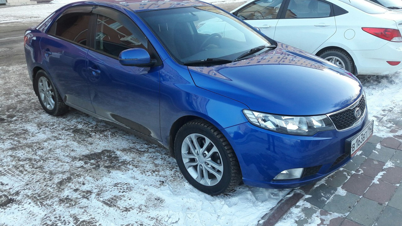 KIA Cerato (2G) 1.6 бензиновый 2011 | 1.6 МТ Синий LUXE на DRIVE2