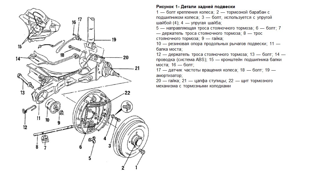 Задняя подвеска рапид схема