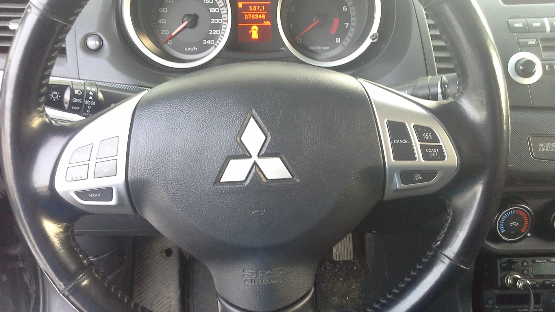 Запилил "Cruise control" — Mitsubishi Lancer X, 1,8 л, 2008 года