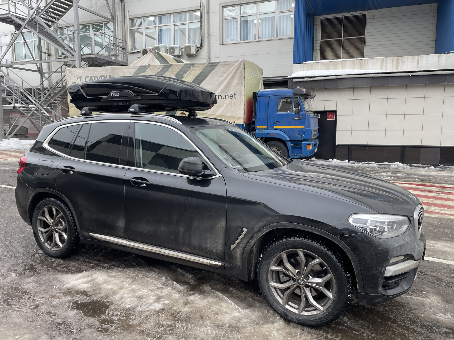 Автобокс + поперечины Thule — BMW X3 (G01), 2 л, 2019 года | аксессуары |  DRIVE2