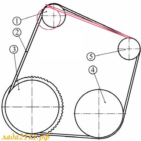 Приора схема ремня генератора