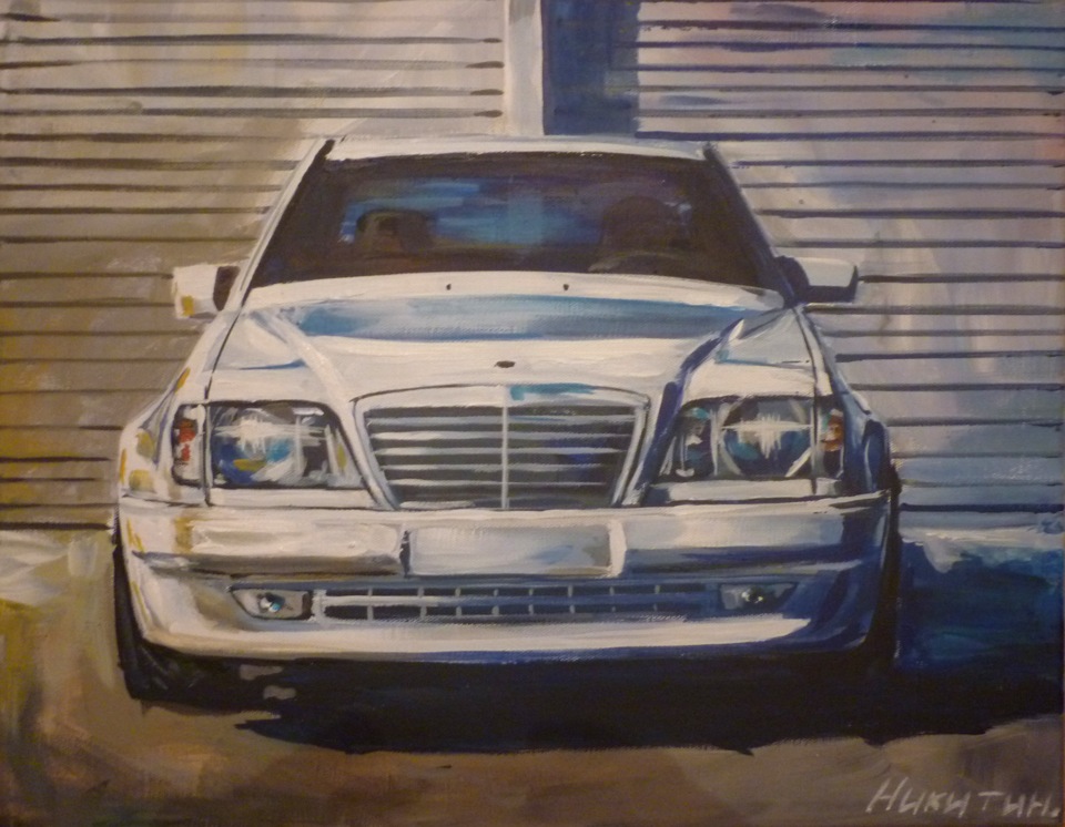 Мерседес w124 рисунок