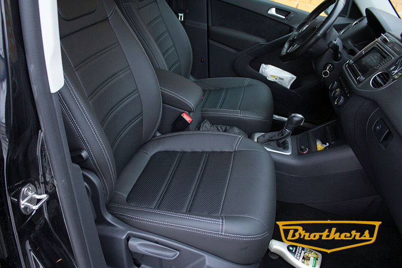 Установка чехлов из экокожи на Volkswagen Tiguan. Серия Premium ...