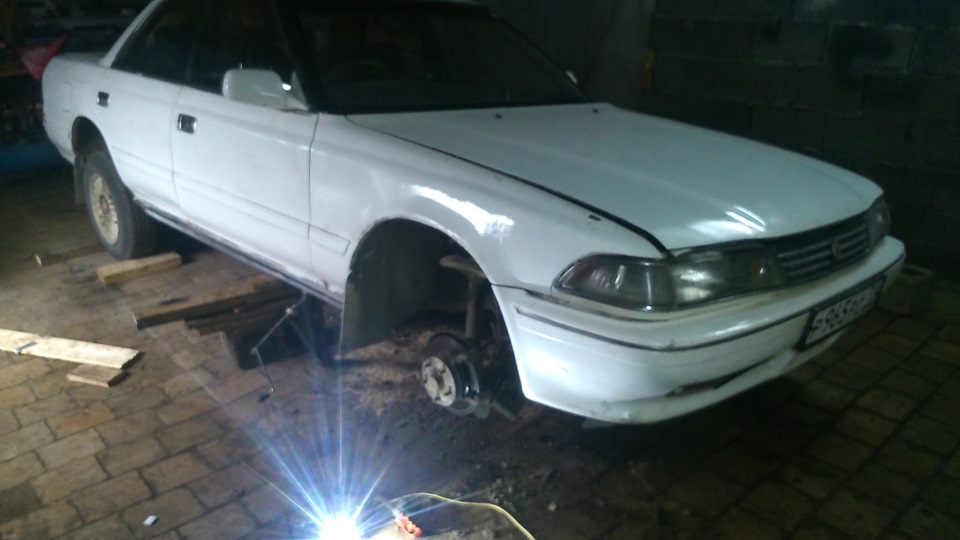 Тормозные колодки — Toyota Mark II (80), 2,4 л, 1992 года | своими ...