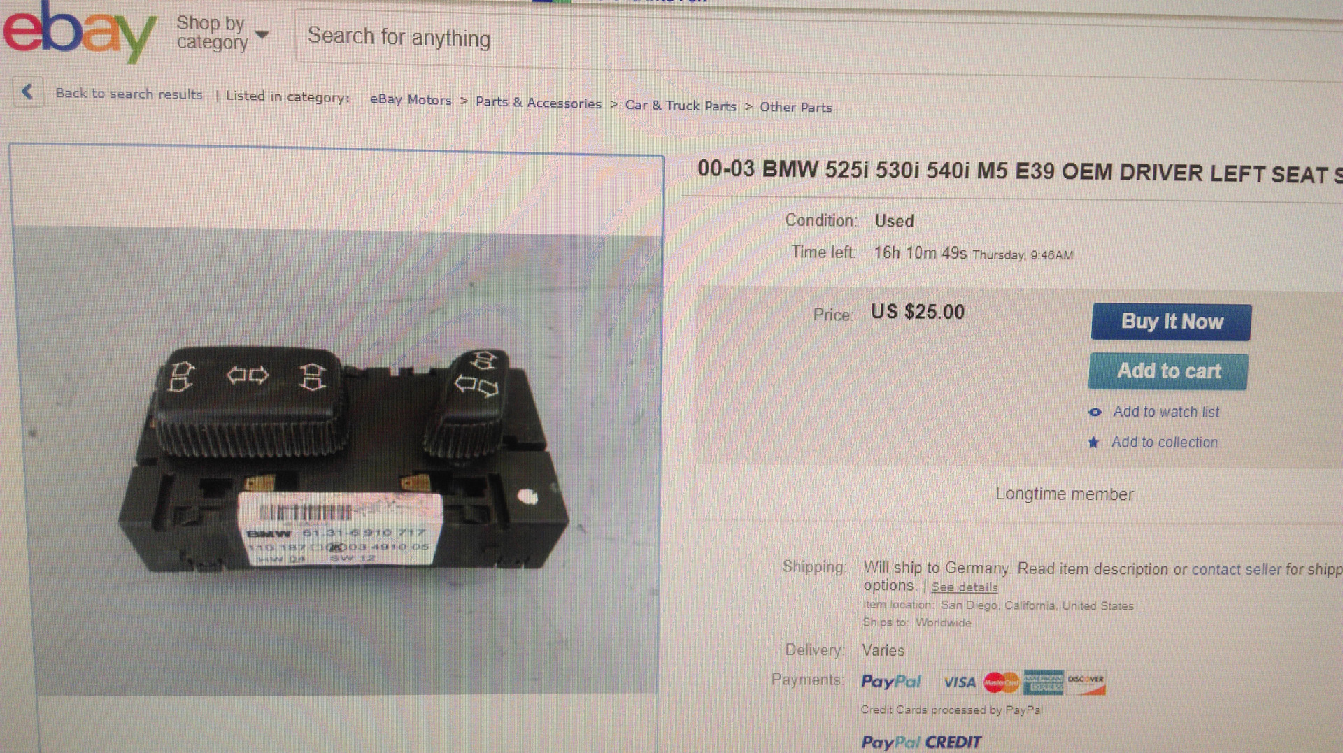 Ebay motors parts rado integral