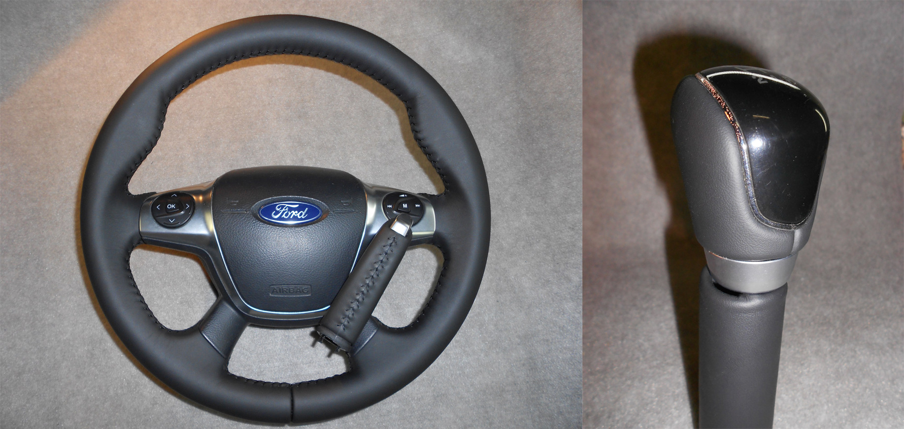 Все в кожу! Обтяжка руля, ручки кпп, ручки стояночного тормоза. Часть 1 ...