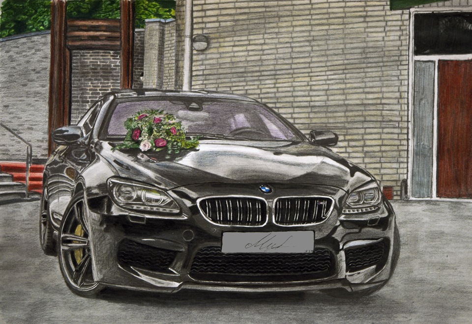 Рисунок бмв. BMW m6 Crayon. БМВ м6 Славяна. Сапар БМВ м6. БМВ рисунок.