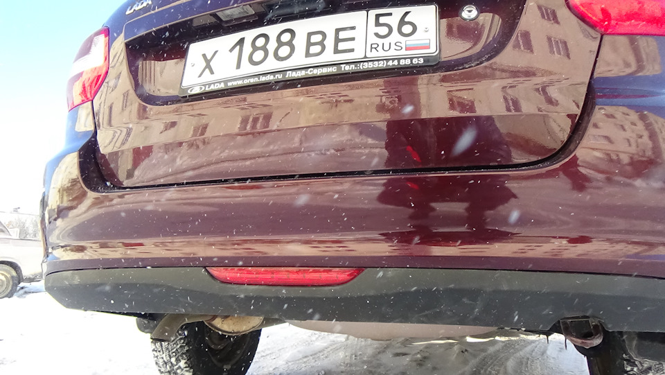 Наконец то поменял бампер — Lada Гранта лифтбек, 1,6 л, 2016 года ...