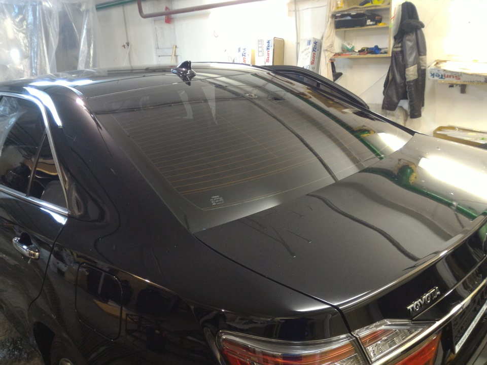 Бронь пленка, тонировка. — Toyota Camry (XV50), 2,5 л, 2015 года ...