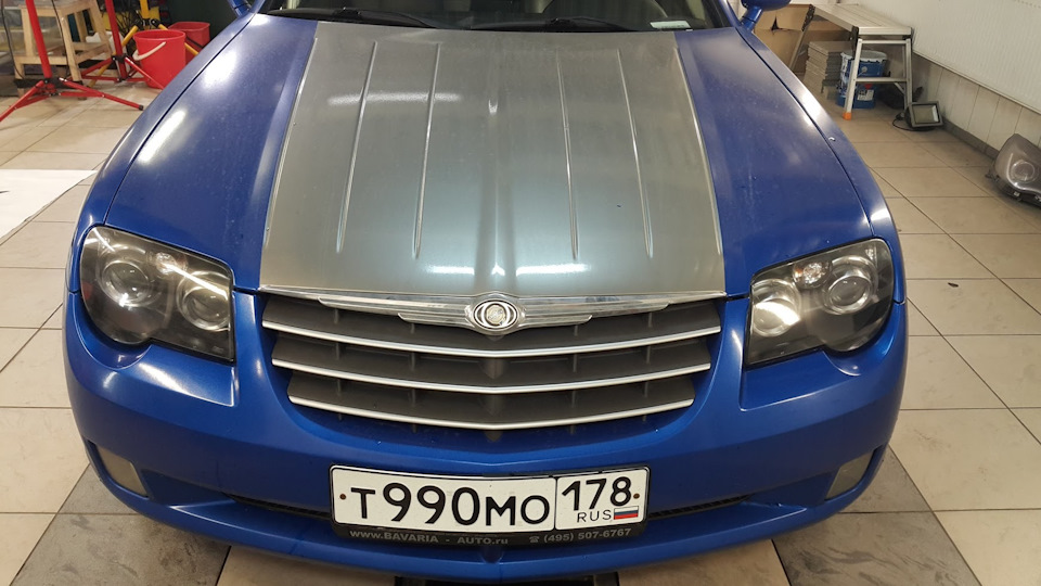 Легкая полировка и затяжка фар в полиуретан. — Chrysler Crossfire, 3,2 ...