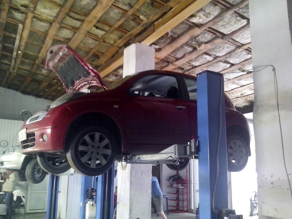 Частичная замена масла в АКПП и новый аккумулятор — Nissan Micra (K12C ...