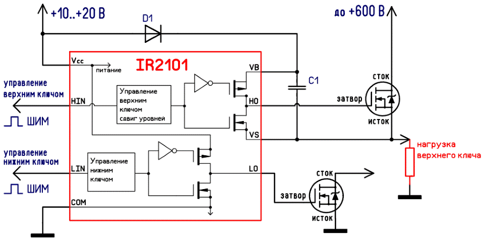 Ir2101 схема включения как работает