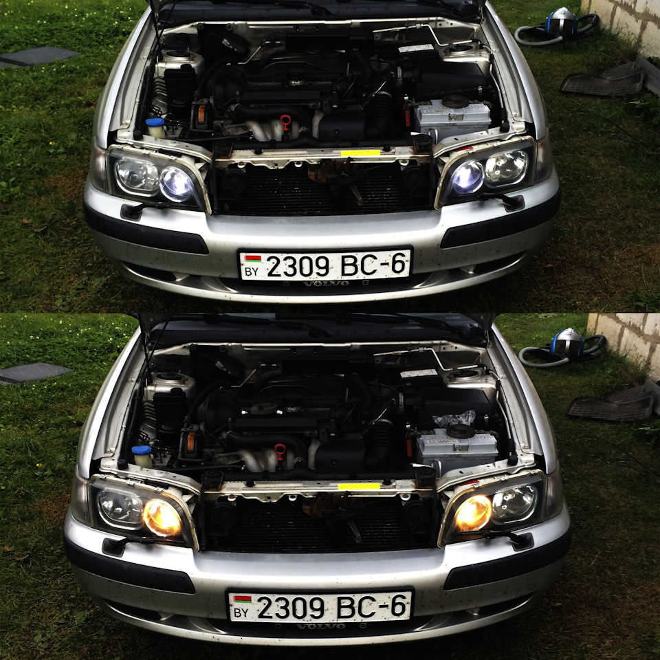 Сверху — было Снизу — стало — Volvo S40 (1G). Запчасти на фото: BR2309