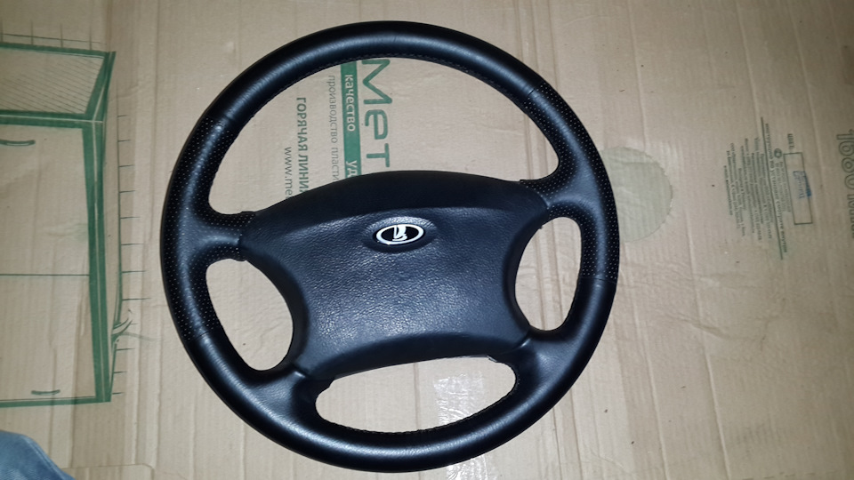 Кожаный руль для Калины — Lada Калина Хэтчбек (1G), 1,4 л, 2012 года ...