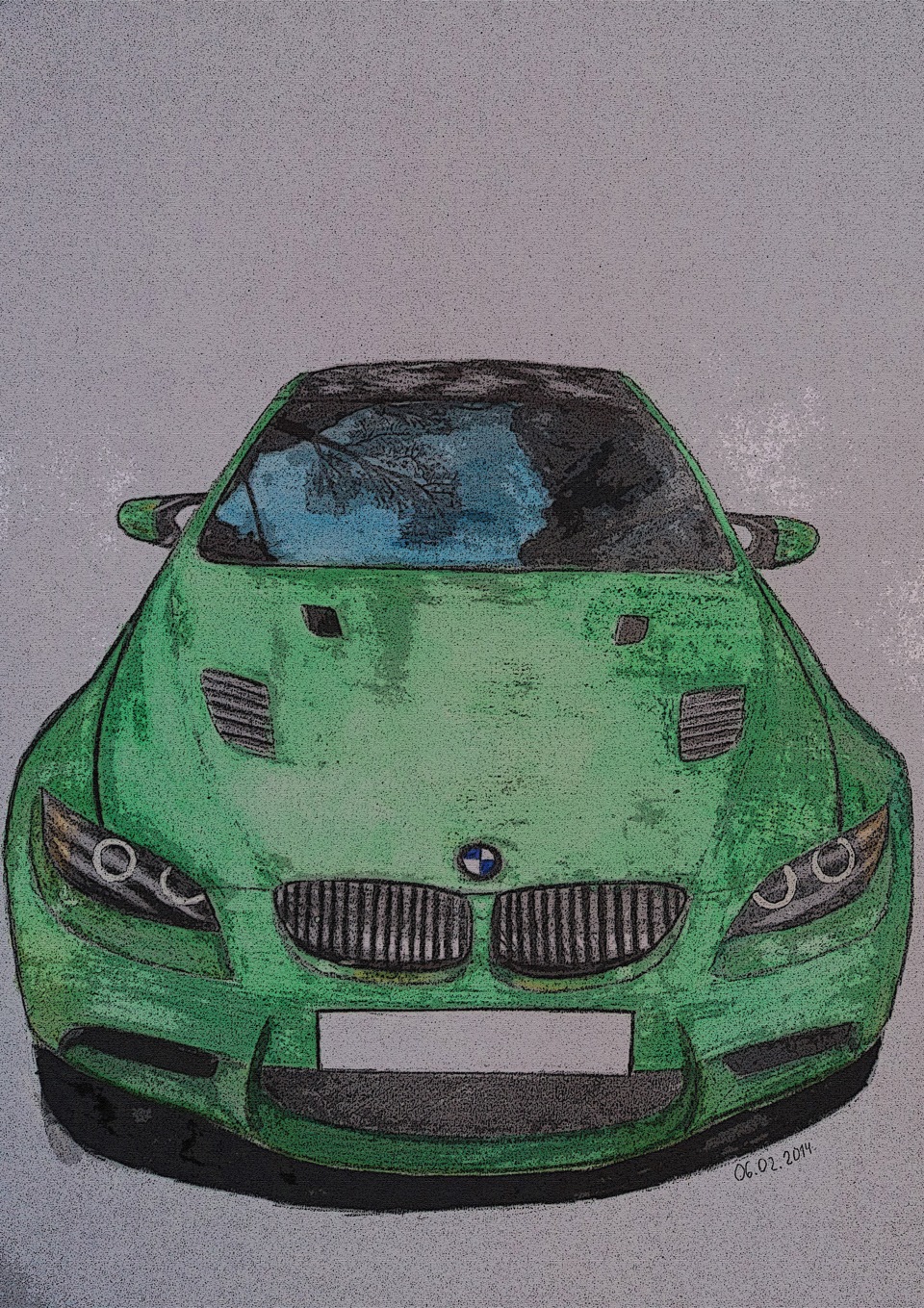 Фото нарисованной bmw