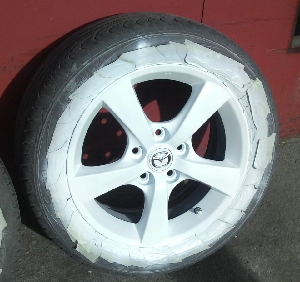 Покраска дисков после пленки — Mazda 6 (1G) GG, 1,8 л, 2002 года ...