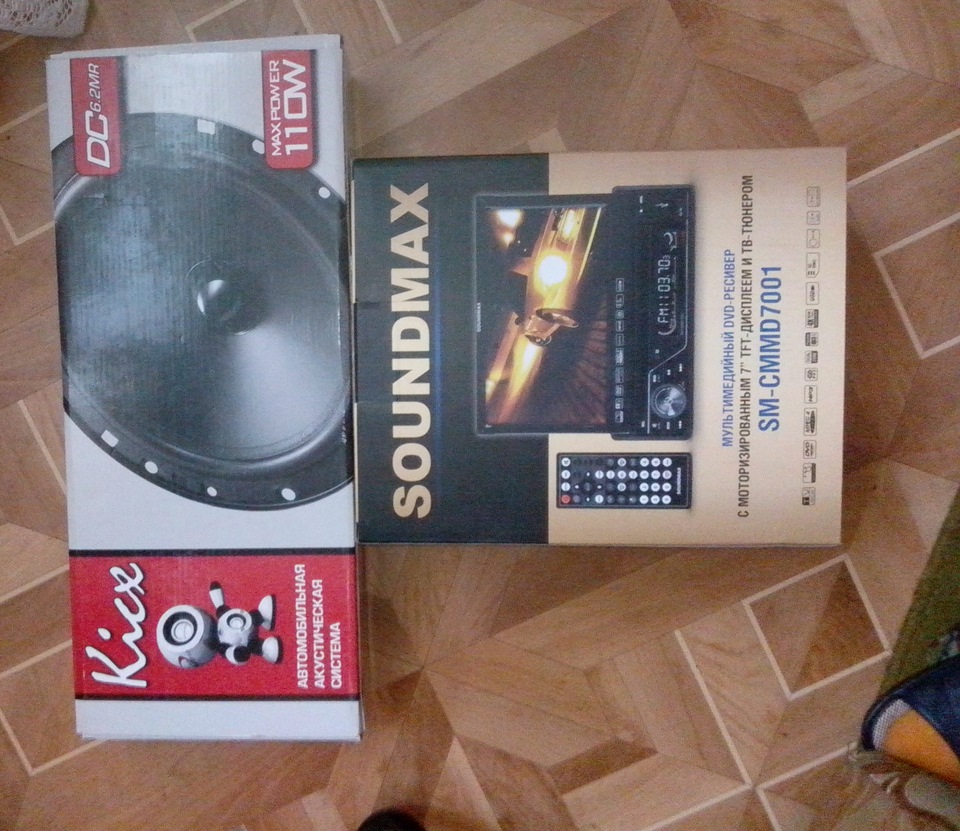 Звук(SoundMAX SM-CMMD7001) (колонки (16 см) Kicx PD-6.2) — LADA Гранта ...