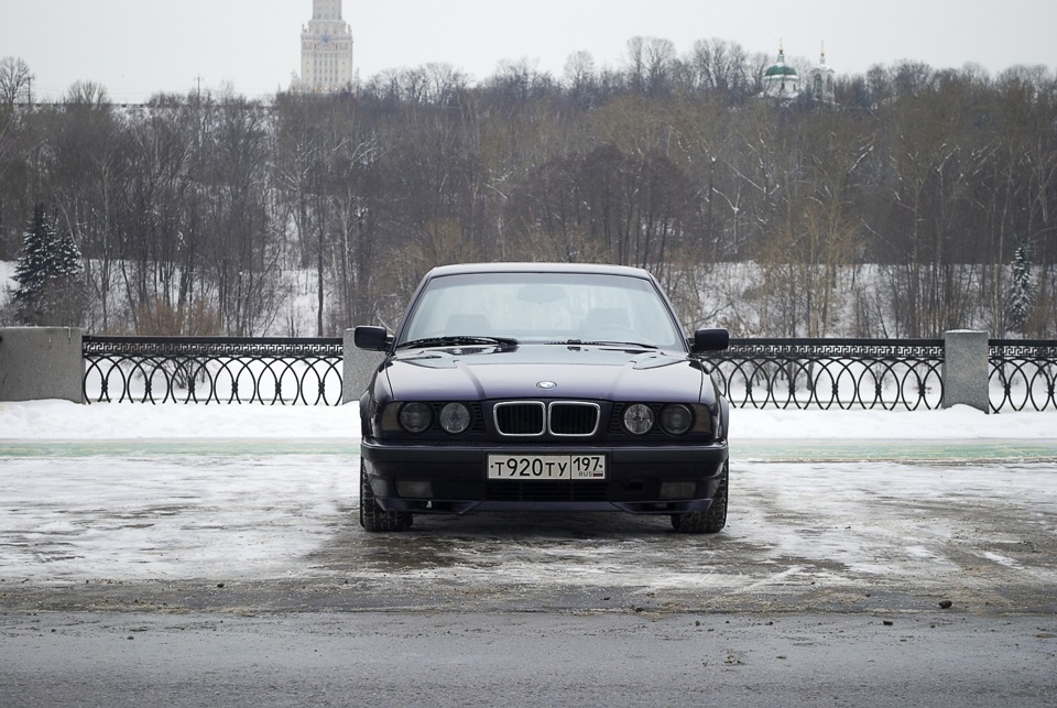 BMW e34 зима