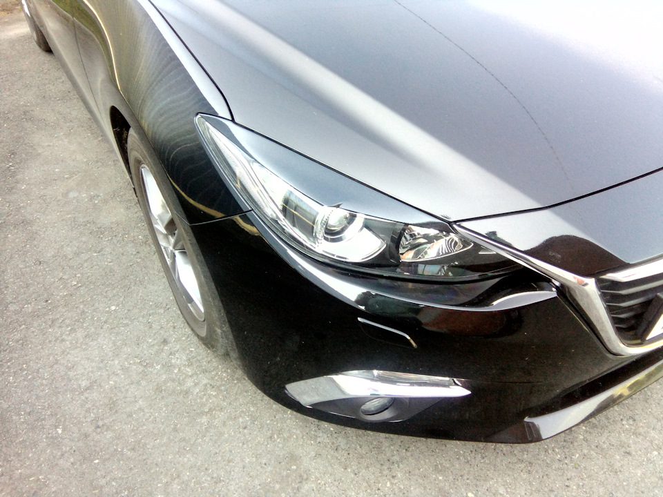 Реснички на фары — Mazda 3 (3G) BM, 1,6 л, 2014 года | тюнинг | DRIVE2