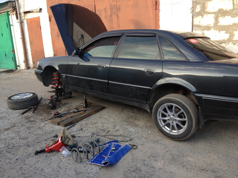 ПОставил пружины FK -35mm + Стойки Каяба Excel-G — Audi 100 (C4), 2,3 л ...