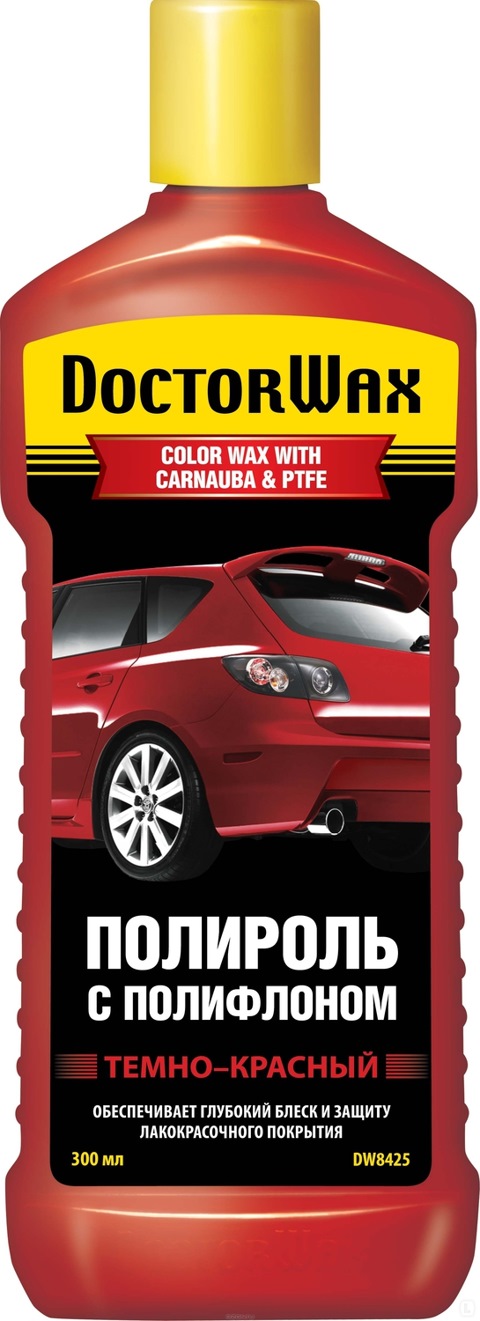 DW8425 Цветная полироль с тефлоном темно-красная, New DOCTOR WAX ...