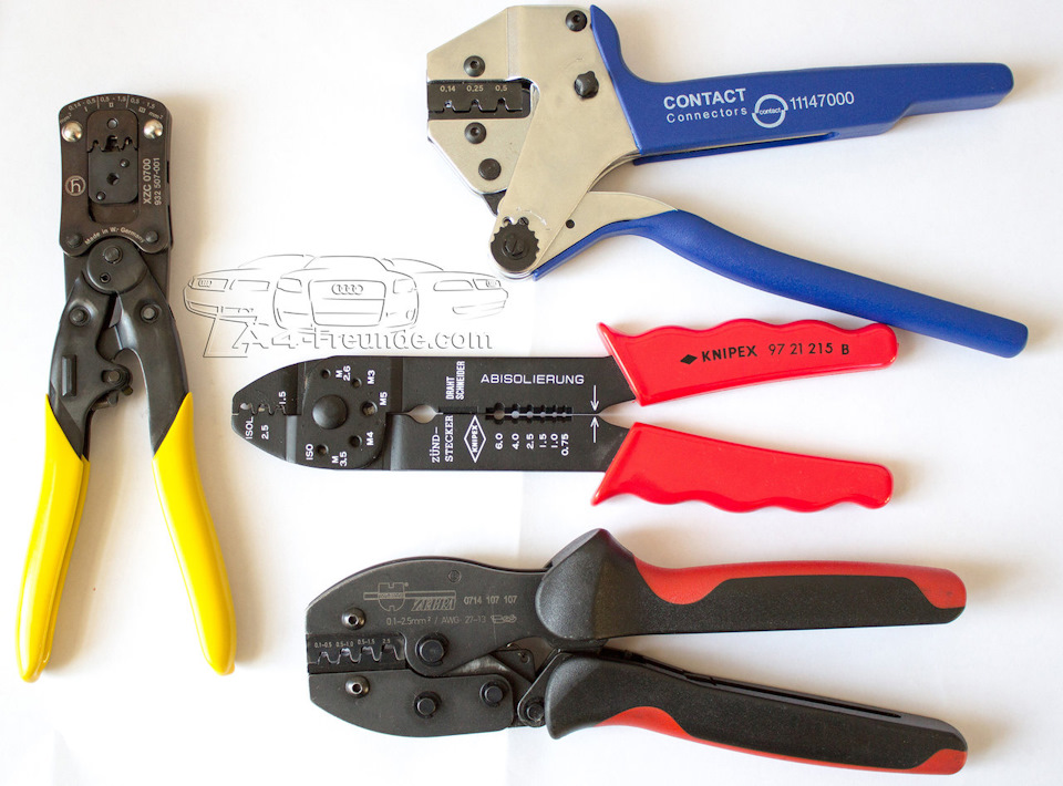 Клещи для коннекторов — Audi A6 (C6). Запчасти на фото: 11147000, OF4107