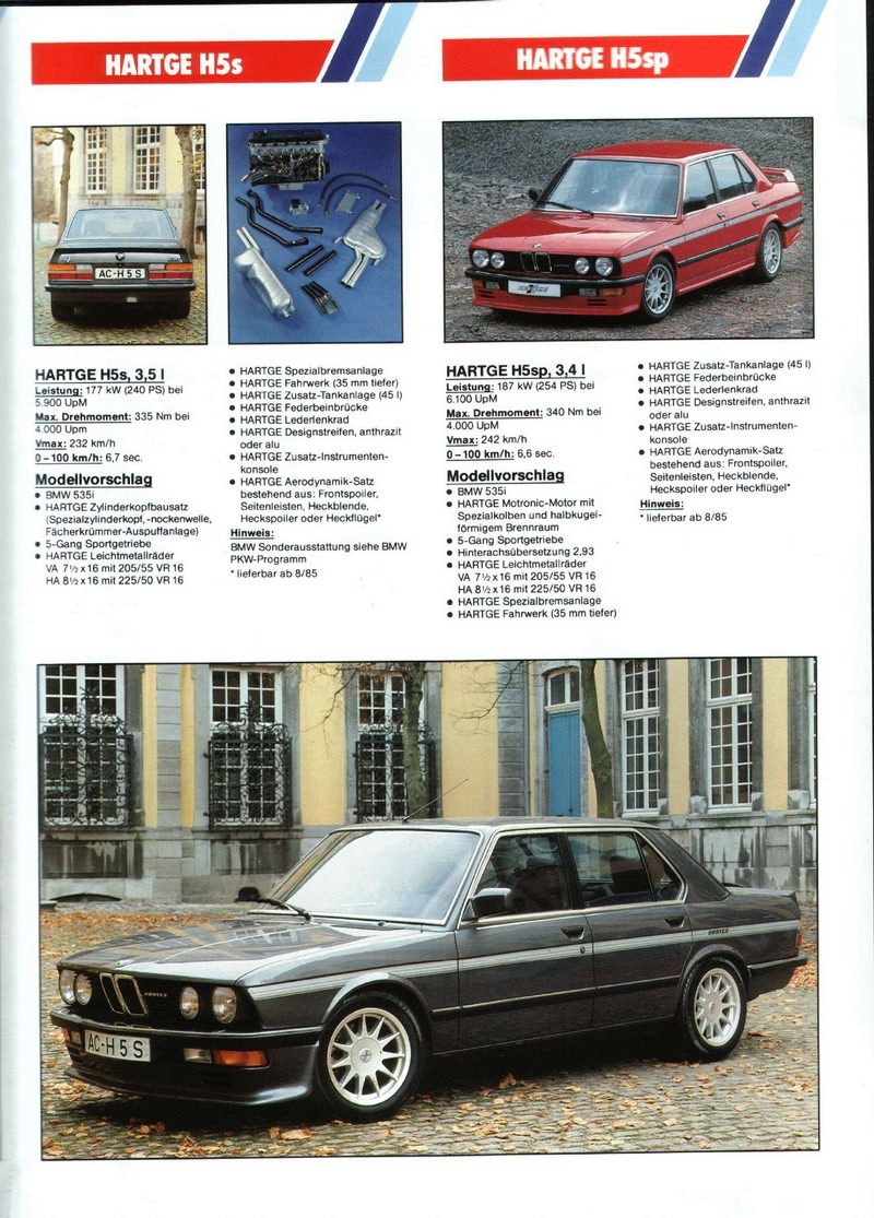 Katalog Hartge Bmw 1985 Drive2