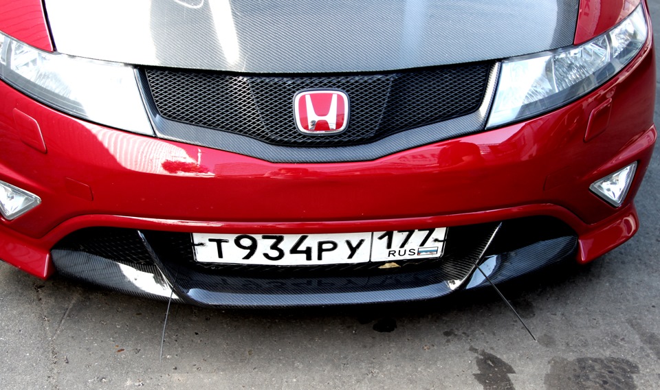 Так стала -Установка номера by Focus-nik — Honda Civic Hatchback (8G)