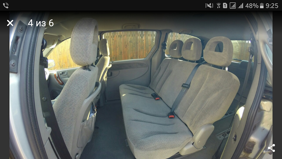 Задний диван — Dodge Caravan IV, 3,3 л, 2003 года | аксессуары | DRIVE2