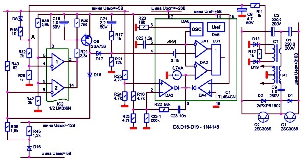 Lm339 микросхема схема включения Схема блока АТ - DRIVE2