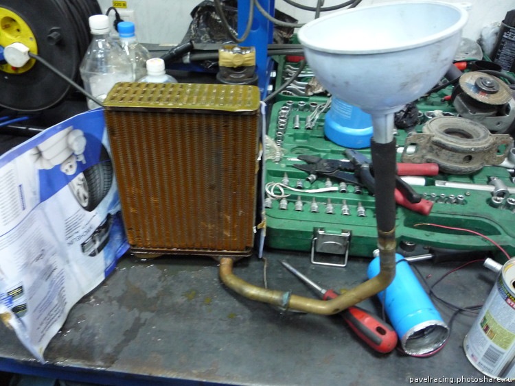 Cleaning the radiator of the stove WITH AN OPENING  - Toyota Mark II 25L 1989