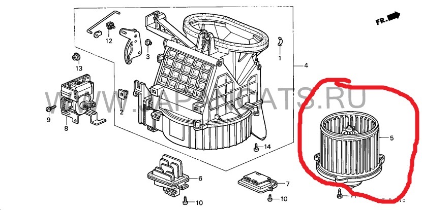 Как снять моторчик печки аккорд 7 Help! Моторчик печки! - Honda Accord (6G), 2 л, 1999 года поломка DRIVE2