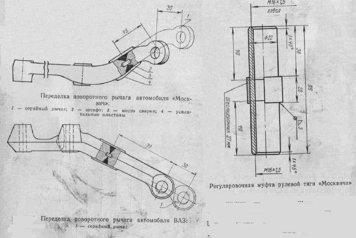 Перенос рулевой сошки ваз