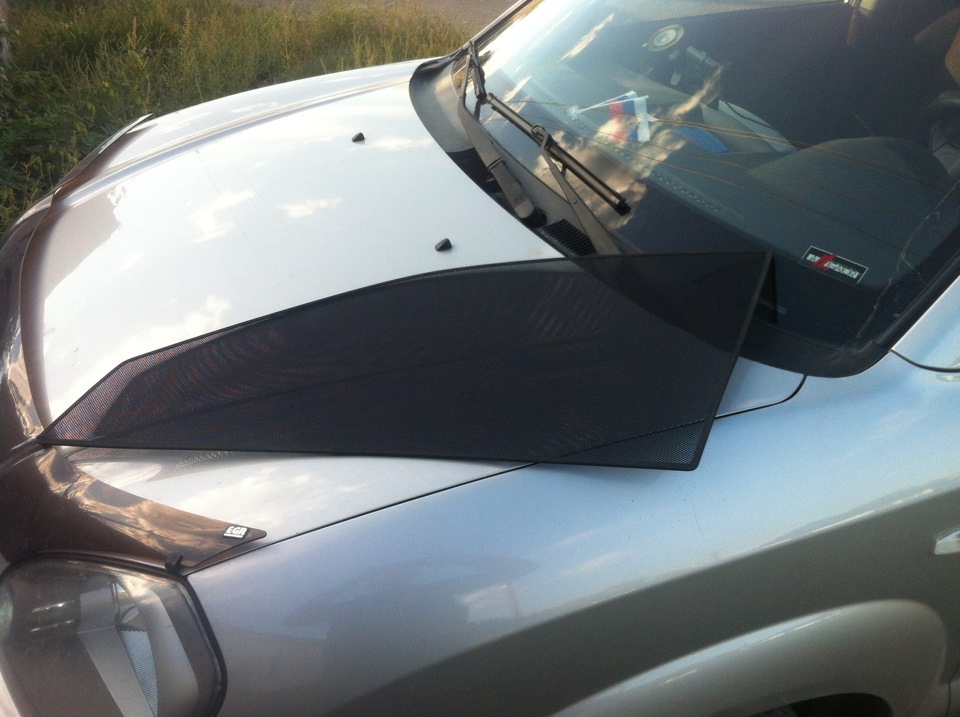 Шторки на передние окна — Hyundai Tucson (JM), 2 л, 2007 года ...