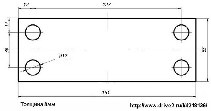 Пластина чертеж с отверстиями - 80 фото