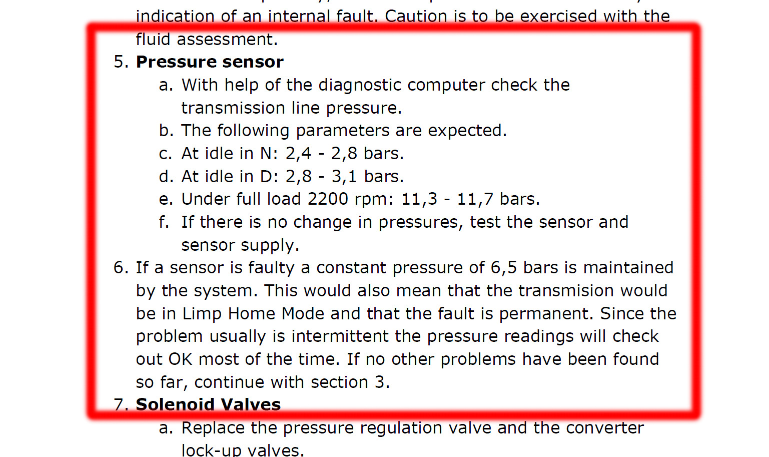 Sensor fault перевод